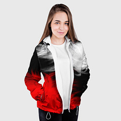 Куртка с капюшоном женская ПЕРЬЯ, цвет: 3D-белый — фото 2
