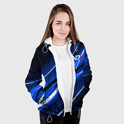 Куртка с капюшоном женская MASS EFFECT N7, цвет: 3D-белый — фото 2