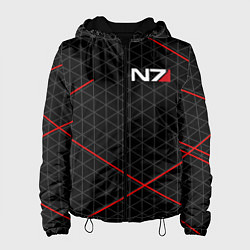Куртка с капюшоном женская MASS EFFECT N7, цвет: 3D-черный