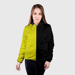 Куртка с капюшоном женская BLACK YELLOW, цвет: 3D-черный — фото 2