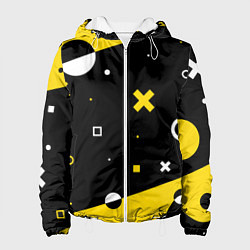 Куртка с капюшоном женская ФИГУРКИ, цвет: 3D-белый