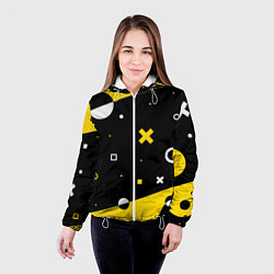 Куртка с капюшоном женская ФИГУРКИ, цвет: 3D-белый — фото 2