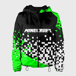 Куртка с капюшоном женская Minecraft, цвет: 3D-черный