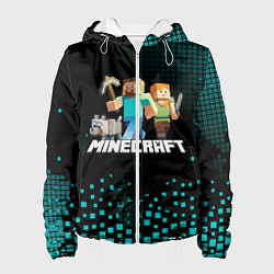 Куртка с капюшоном женская Minecraft, цвет: 3D-белый