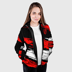 Куртка с капюшоном женская Porsche, цвет: 3D-черный — фото 2