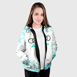 Куртка с капюшоном женская Audi, цвет: 3D-черный — фото 2