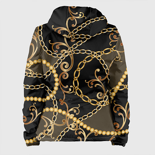Женская куртка Versace Золотая цепь / 3D-Черный – фото 2