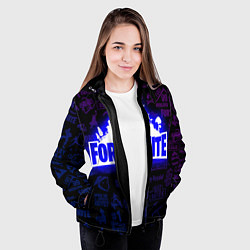 Куртка с капюшоном женская FORTNITE, цвет: 3D-черный — фото 2