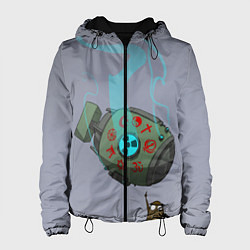 Куртка с капюшоном женская Иди от сюда ракета, цвет: 3D-черный