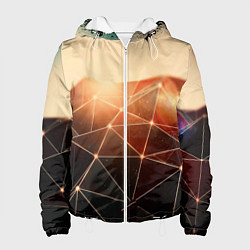 Куртка с капюшоном женская ABSTRACT DIGITAL, цвет: 3D-белый