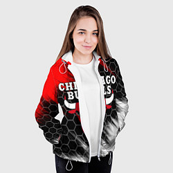 Куртка с капюшоном женская CHICAGO BULLS, цвет: 3D-белый — фото 2