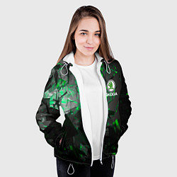 Куртка с капюшоном женская SKODA, цвет: 3D-белый — фото 2