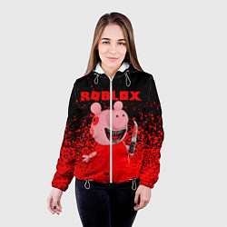 Куртка с капюшоном женская Roblox Piggy, цвет: 3D-белый — фото 2