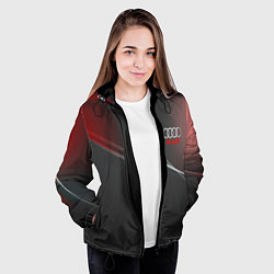 Куртка с капюшоном женская AUDI, цвет: 3D-черный — фото 2