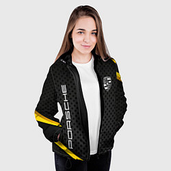 Куртка с капюшоном женская PORSCHE, цвет: 3D-черный — фото 2