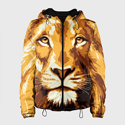 Куртка с капюшоном женская Взгляд льва, цвет: 3D-черный