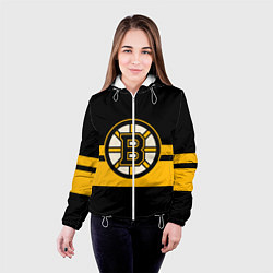 Куртка с капюшоном женская BOSTON BRUINS NHL, цвет: 3D-белый — фото 2