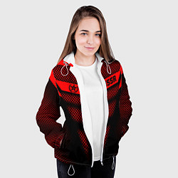 Куртка с капюшоном женская Экзоскелет СССР, цвет: 3D-белый — фото 2