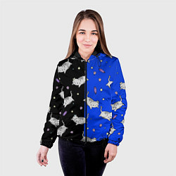 Куртка с капюшоном женская КИСЫ, цвет: 3D-черный — фото 2