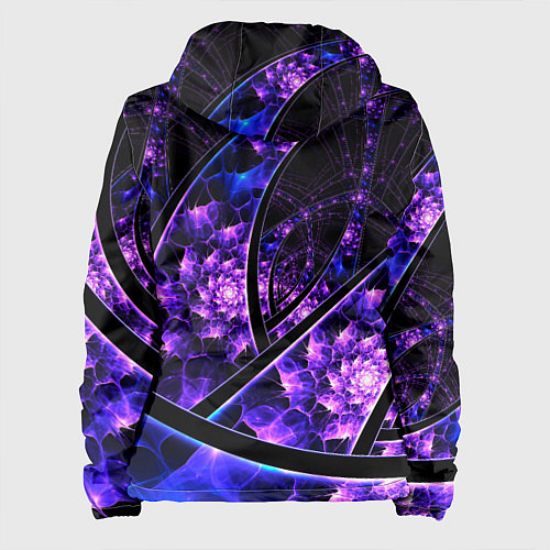 Женская куртка Фрактал линии / 3D-Черный – фото 2