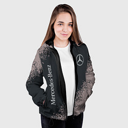 Куртка с капюшоном женская MERCEDES МЕРСЕДЕС, цвет: 3D-черный — фото 2