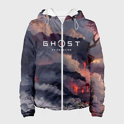 Куртка с капюшоном женская Ghost of Tsushima, цвет: 3D-белый