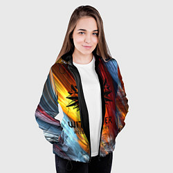 Куртка с капюшоном женская The Witcher Ведьмак Logo, цвет: 3D-черный — фото 2