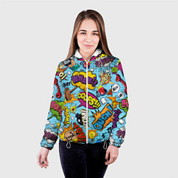 Куртка с капюшоном женская Pop art comics, цвет: 3D-белый — фото 2