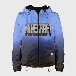 Куртка с капюшоном женская Minecraft, цвет: 3D-черный