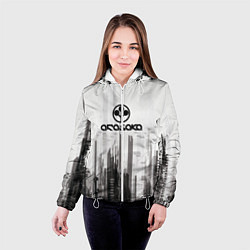 Куртка с капюшоном женская Cyberpunk 2077 Arasaka, цвет: 3D-белый — фото 2