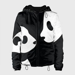 Куртка с капюшоном женская Panda, цвет: 3D-черный