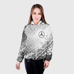 Куртка с капюшоном женская Mercedes-Benz, цвет: 3D-белый — фото 2