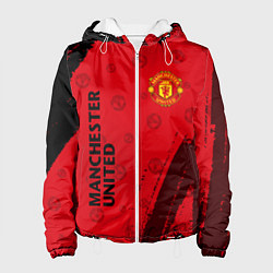 Куртка с капюшоном женская MANCHESTER UNITED, цвет: 3D-белый