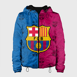 Куртка с капюшоном женская FC BARCELONA, цвет: 3D-черный