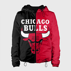 Куртка с капюшоном женская Чикаго Буллз, цвет: 3D-черный