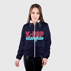 Куртка с капюшоном женская LOVE K-POP, цвет: 3D-белый — фото 2