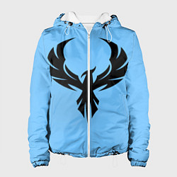 Куртка с капюшоном женская Птица феникс, цвет: 3D-белый