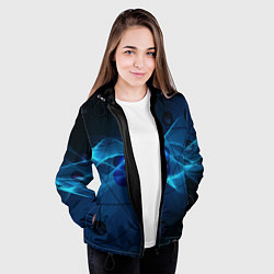 Куртка с капюшоном женская Атом, цвет: 3D-черный — фото 2