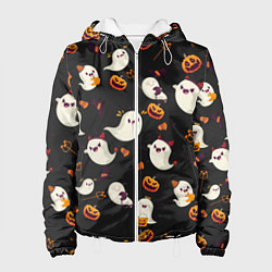 Куртка с капюшоном женская Halloween, цвет: 3D-белый