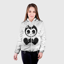 Куртка с капюшоном женская Bendy And The Ink Machine, цвет: 3D-белый — фото 2