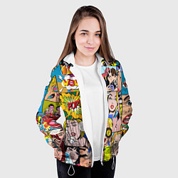 Куртка с капюшоном женская Pop Art, цвет: 3D-белый — фото 2