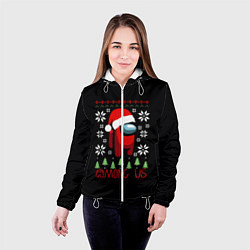 Куртка с капюшоном женская AMONG US, цвет: 3D-белый — фото 2