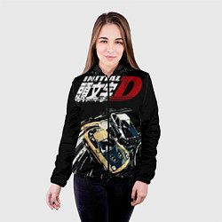 Куртка с капюшоном женская Initial D Z, цвет: 3D-черный — фото 2