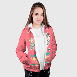 Куртка с капюшоном женская Единорог, цвет: 3D-белый — фото 2