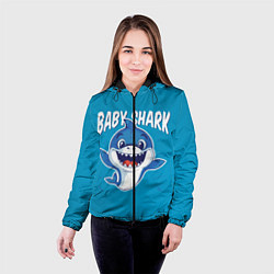 Куртка с капюшоном женская Baby Shark, цвет: 3D-черный — фото 2