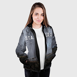 Куртка с капюшоном женская Аномилия Сталкер 2, цвет: 3D-черный — фото 2