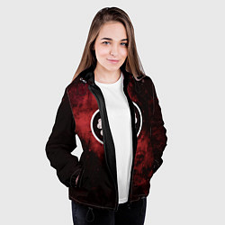 Куртка с капюшоном женская Черный клевер, цвет: 3D-черный — фото 2