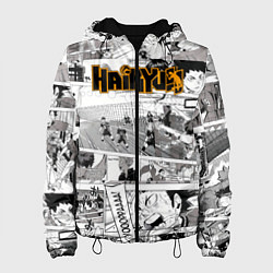 Куртка с капюшоном женская Haikyu, цвет: 3D-черный