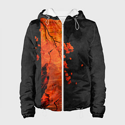 Куртка с капюшоном женская ЦАПЛЯ, цвет: 3D-белый