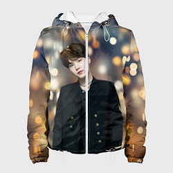 Куртка с капюшоном женская MIN YOONGI, цвет: 3D-белый